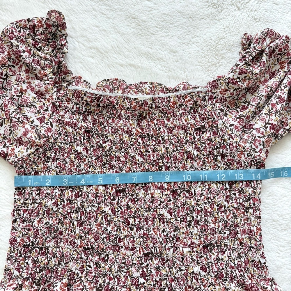 Max Studio women floral print blouse size L - Picture 6 of 7